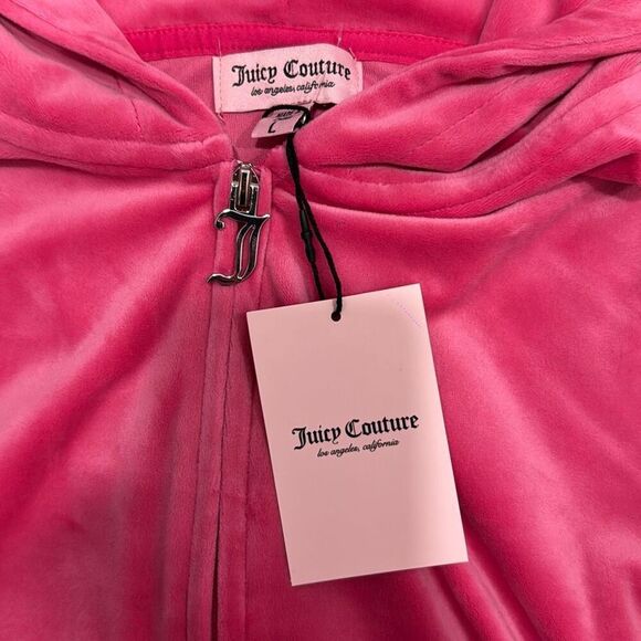 NWT juicy couture hot pink track suit size large Bedazzled butt and back - Picture 9 of 13